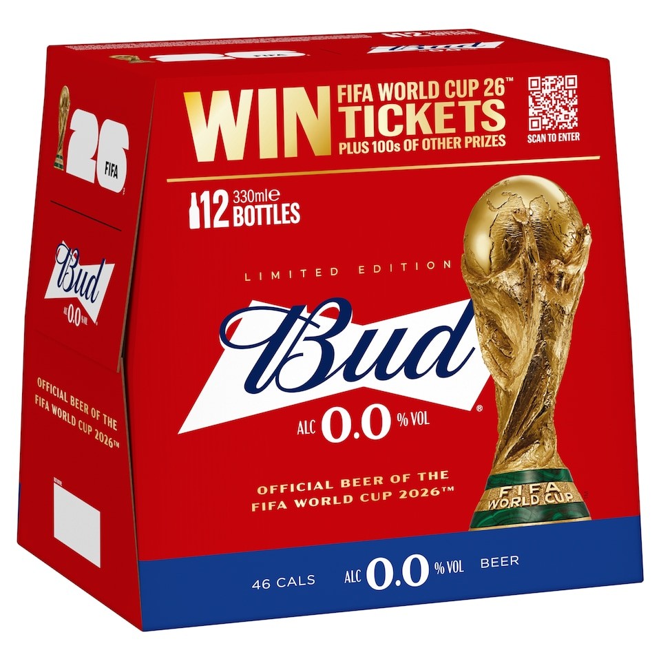 Budweiser 0.0% Alcohol Free Beer 12x330ml