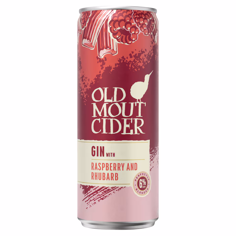 Old Mout Gin Raspberry & Rhubarb Cider Cocktail Can 330ml