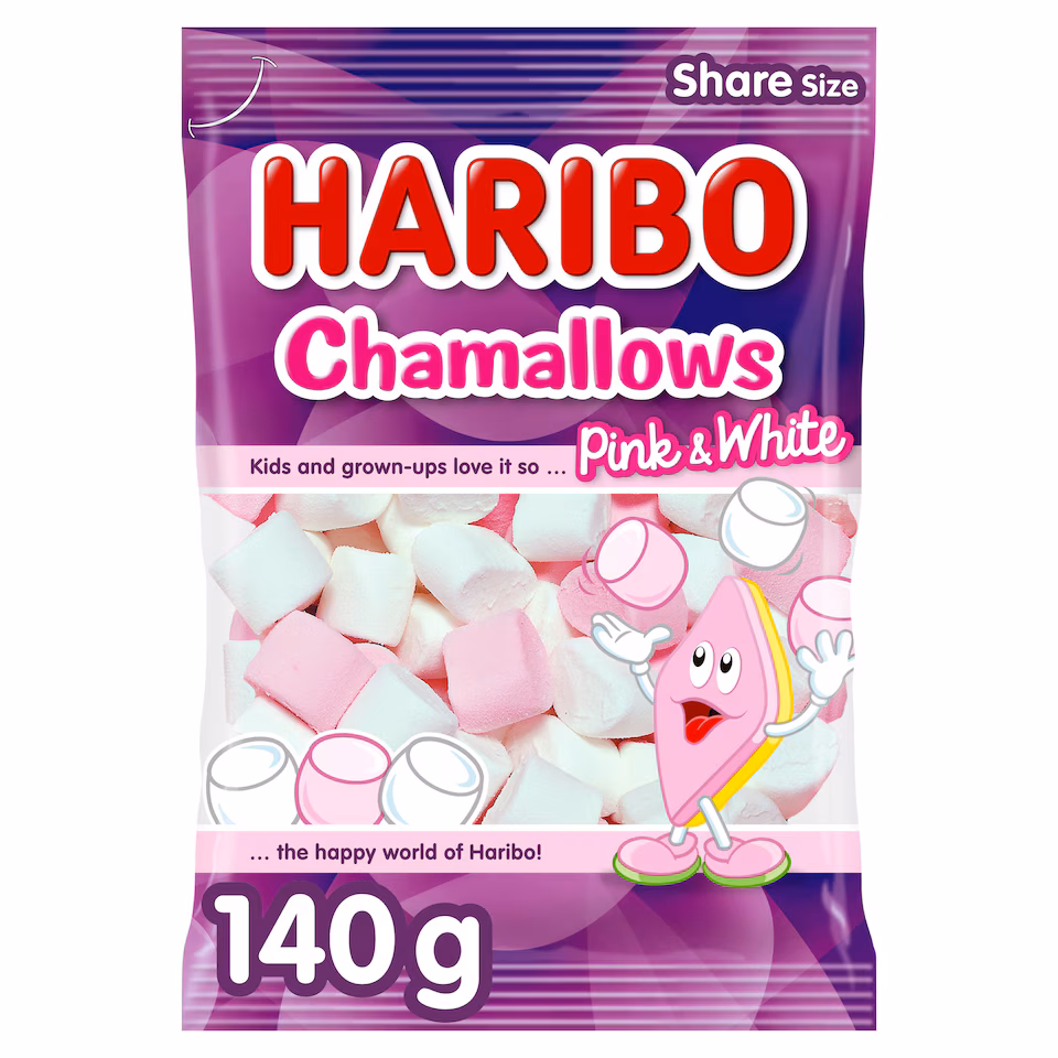 Haribo Marshmallows Chamallows Pink & White 140G