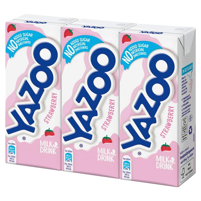 Yazoo Strawberry Milk Drink 3 x 200ml