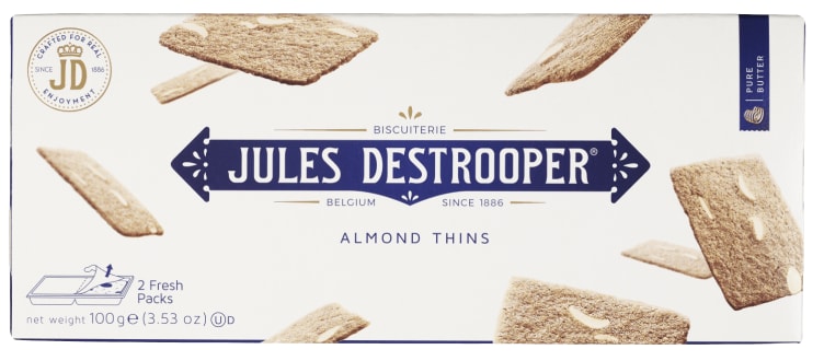 Kakekjeks Thins Almond 100g Jules