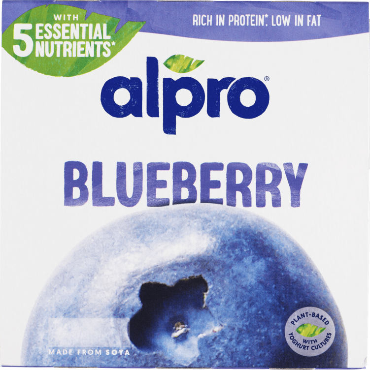 Soyagurt Blåbær 4x125g Alpro