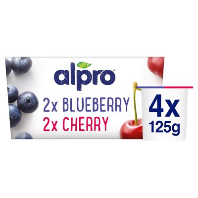 Alpro Soya Blueberry & Cherry Dairy Free Yogurt Alternative