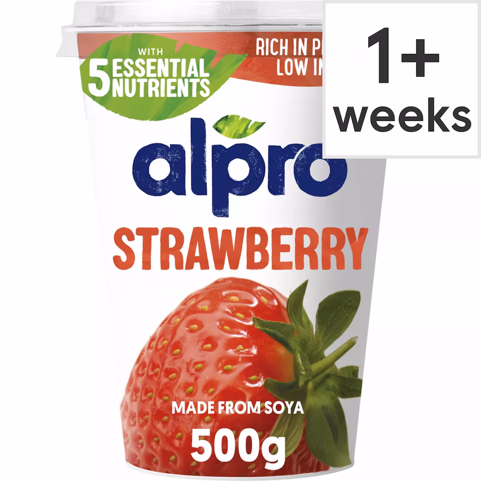 Alpro Strawberry Dairy Free Soya Yoghurt Alternative 500g