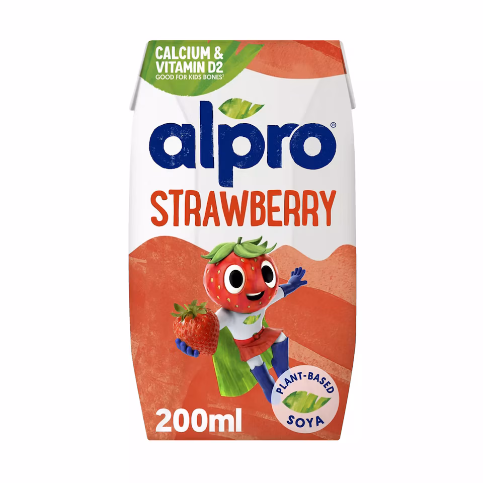 Alpro Kids Soya Strawberry Long Life Dairy Free Drink 200ml