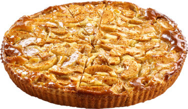 Apple Tart Normande Eplekake Tin og Server Ferdig Delt