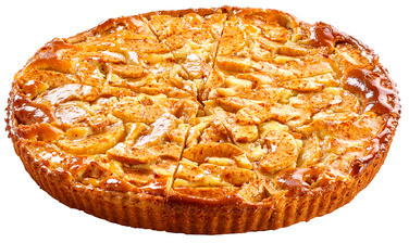 Apple Tart Normande Eplekake Tin og Server Ferdig Delt