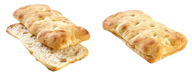 Schiacciata Focaccia Withe Pre Lyst Brød Tin og Server