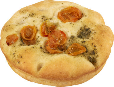 Focaccia Roll Tomato & Pesto Pre- Sliced Focaccia Stykke med Tomat og Pest Delt