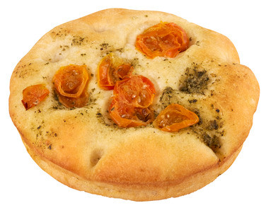 Focaccia Roll Tomato & Pesto Pre- Sliced Focaccia Stykke med Tomat og Pest Delt