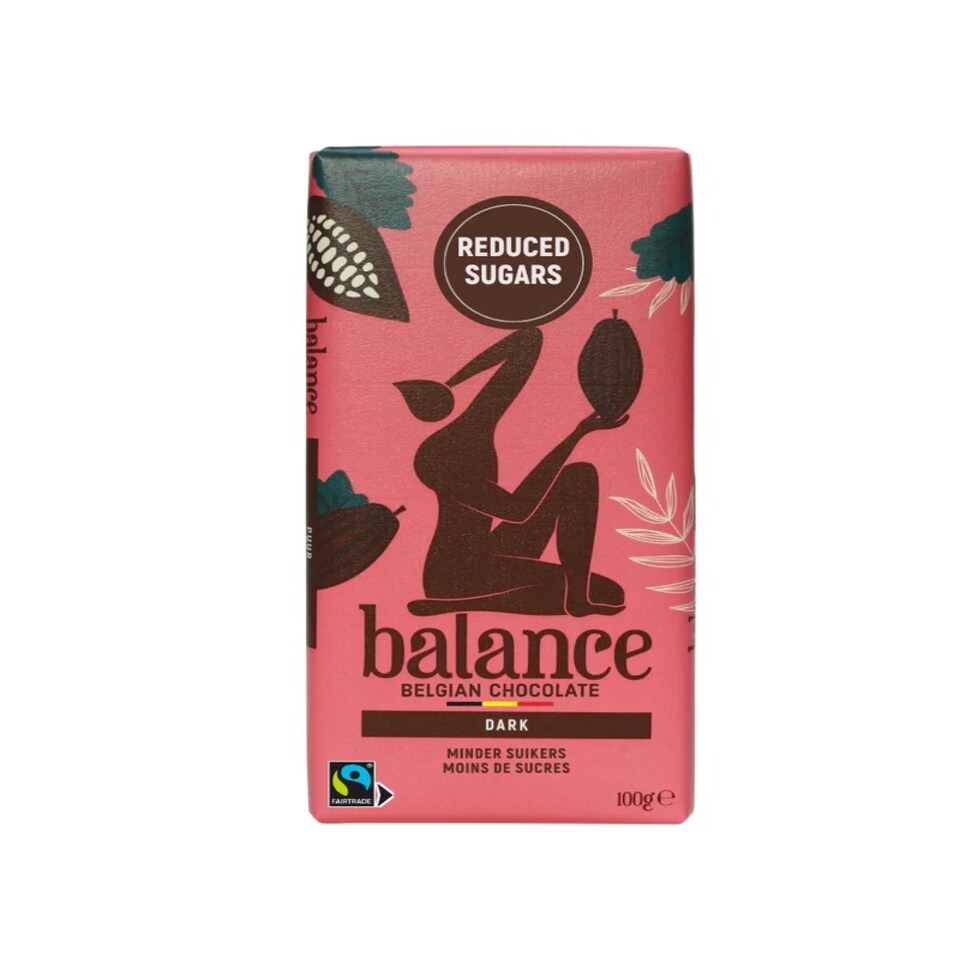 Balance No Added Sugar Belgian Diabetic Chocolate Bar – Dark 100g