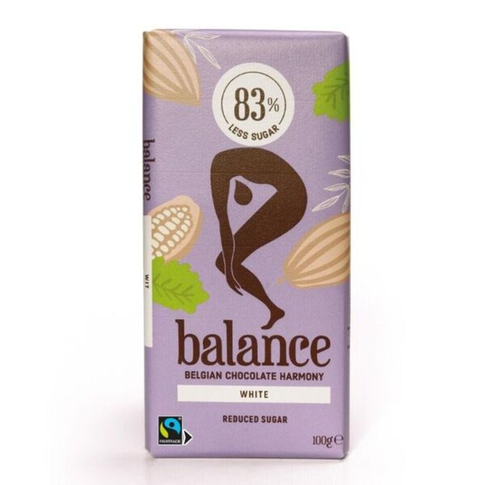 Balance No Added Sugar Belgian Diabetic White Chocolate Bar 100g