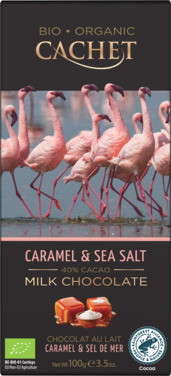 Mørk Sjokolade 57% Karamell & Sjø Salt Organisk Bio 12 X 100 g Cachet