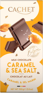 Cachet Milk Chocolate Caramel & Sea Salt 100g