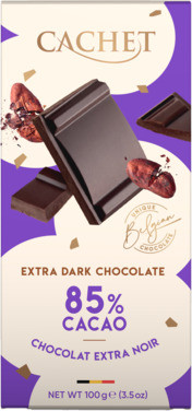 Cachet Extra Dark Chocolate 85% Cacao 100g