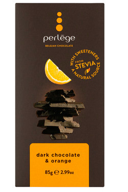 Perlege Mørk Sjokolade & Appelsin med Søtningsmidler 85 g