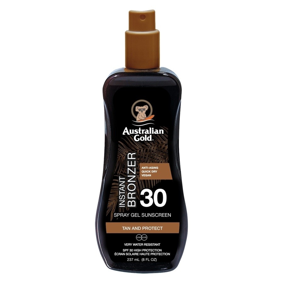 Australian Gold Spray Gel Sunscreen With Instant Bronzer SPF30 237ml