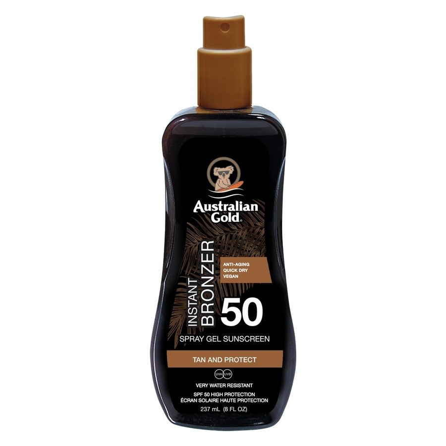Australian Gold Spray Gel Sunscreen With Instant Bronzer SPF50 237ml