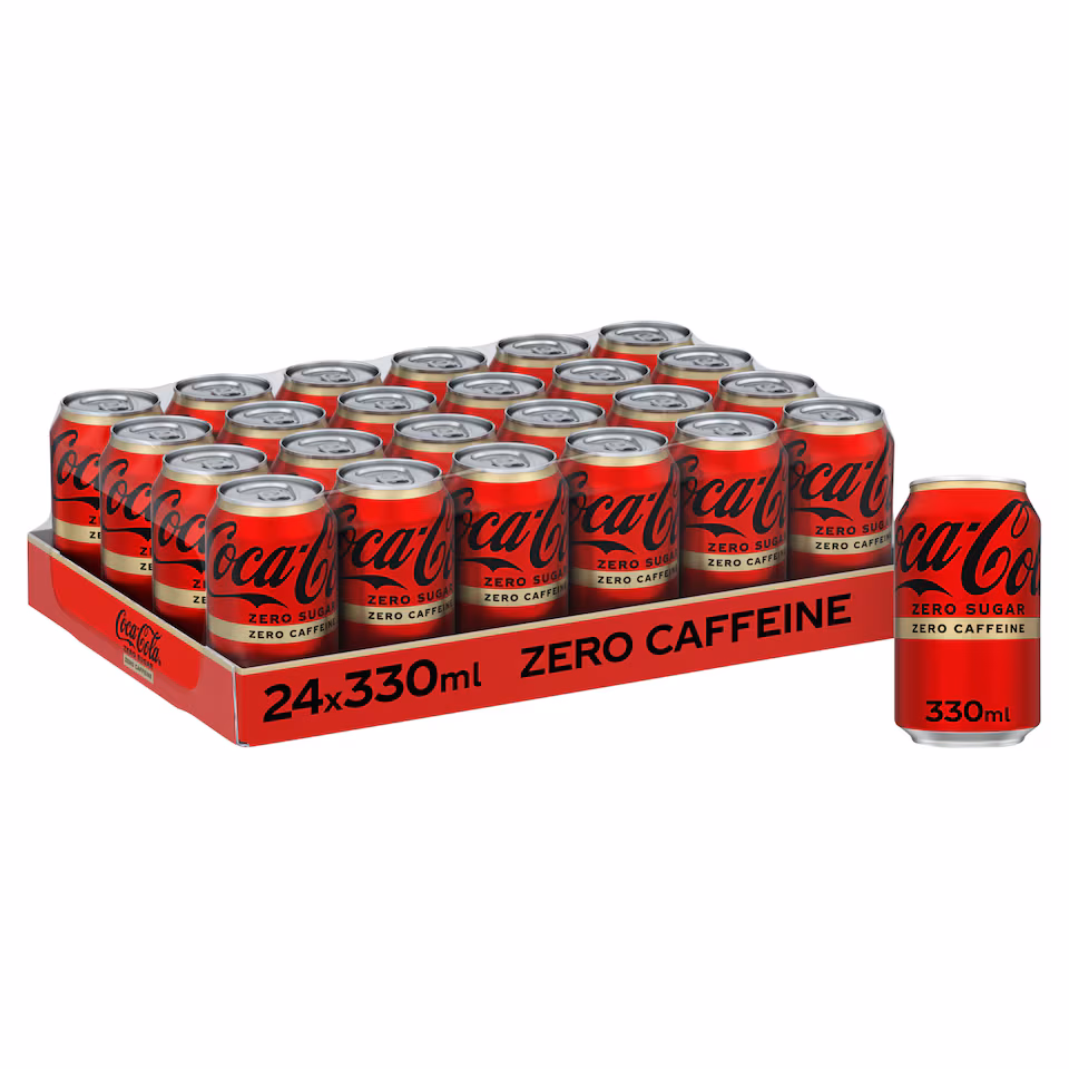 Coca-Cola Zero Sugar Zero Caffeine Soft Drink 24 x 330ml
