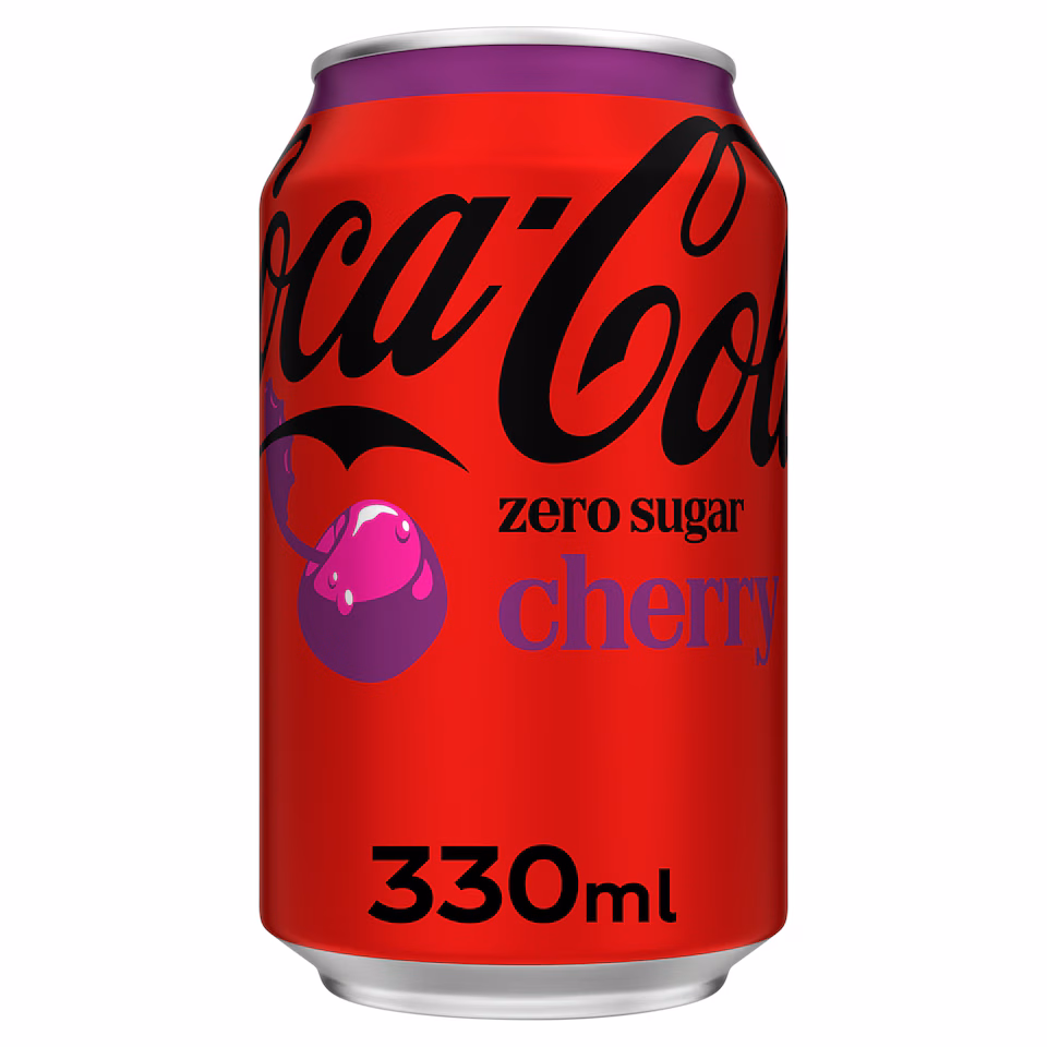 Coca-Cola Zero Sugar Soft Drink - Cherry 330ml