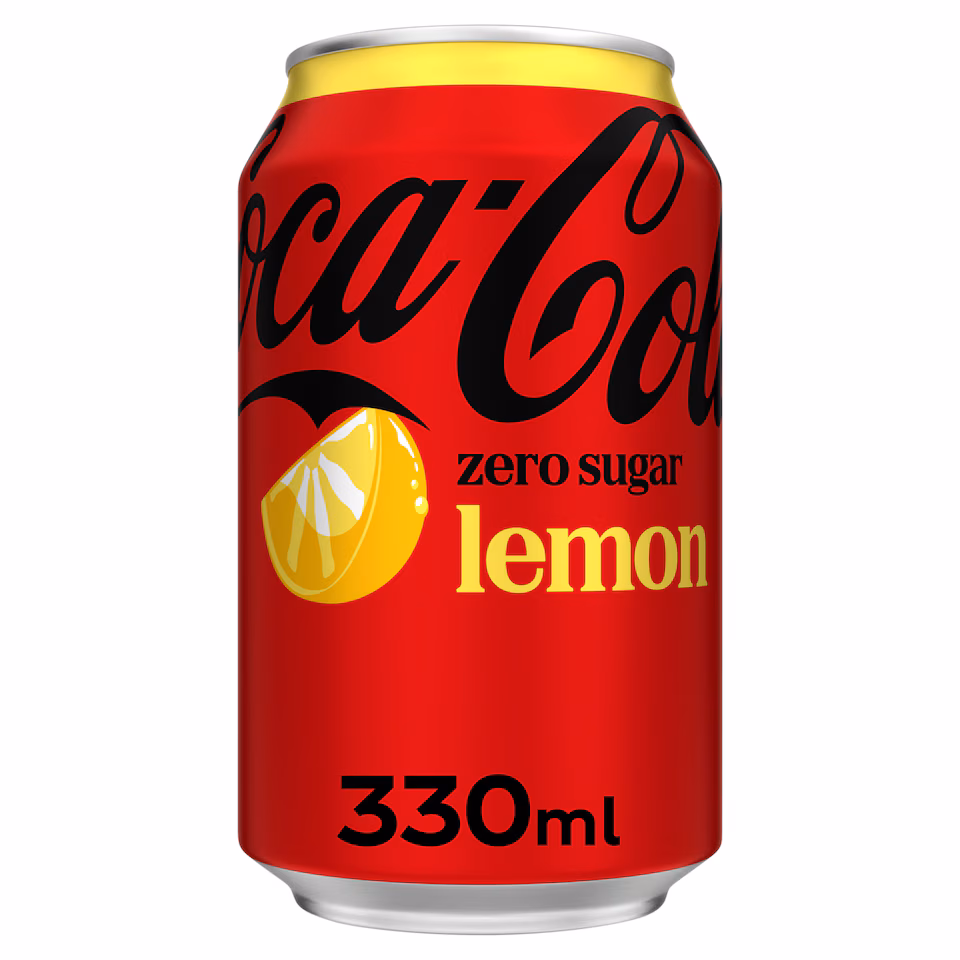 Coca-Cola Zero Sugar Soft Drink - Lemon 330ml