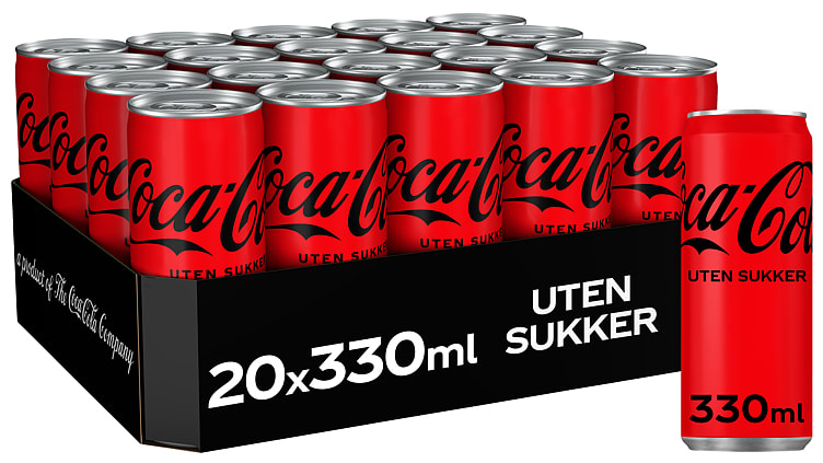 Coca-Cola u/Sukker boks Sleek