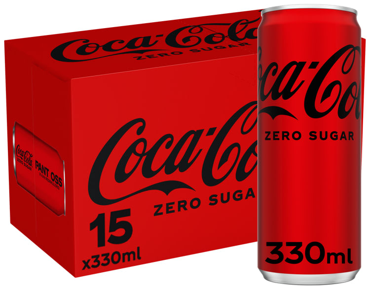 Coca-Cola Zero 0,33lx15 boks Sleek