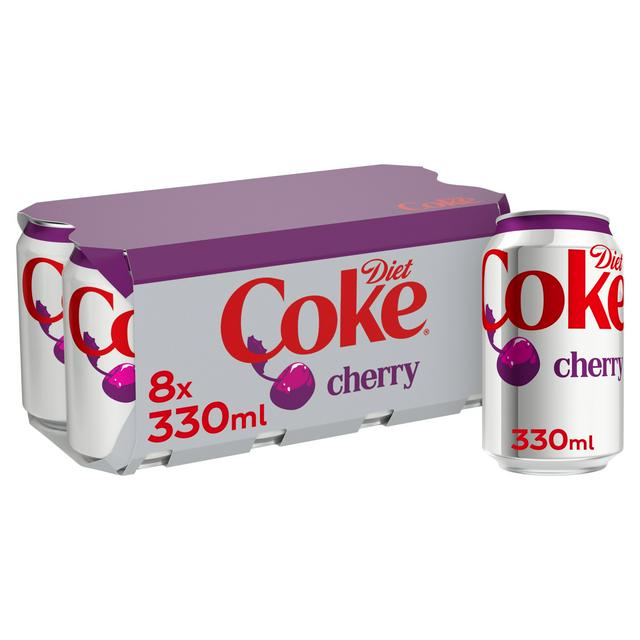 Diet Coke 8 x 330ml Cherry Cans