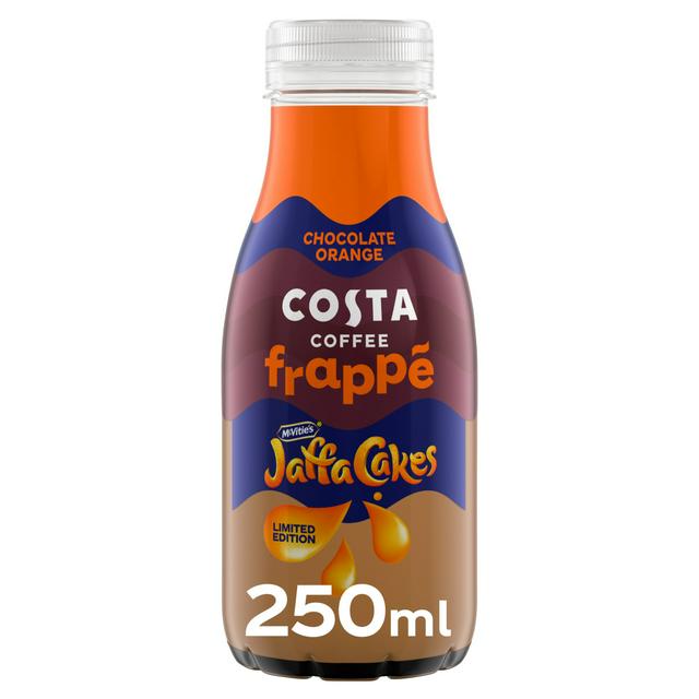 Costa Coffee 250ml Frappe Jaffa Cakes Chocolate Orange Iced Coffee Bottle