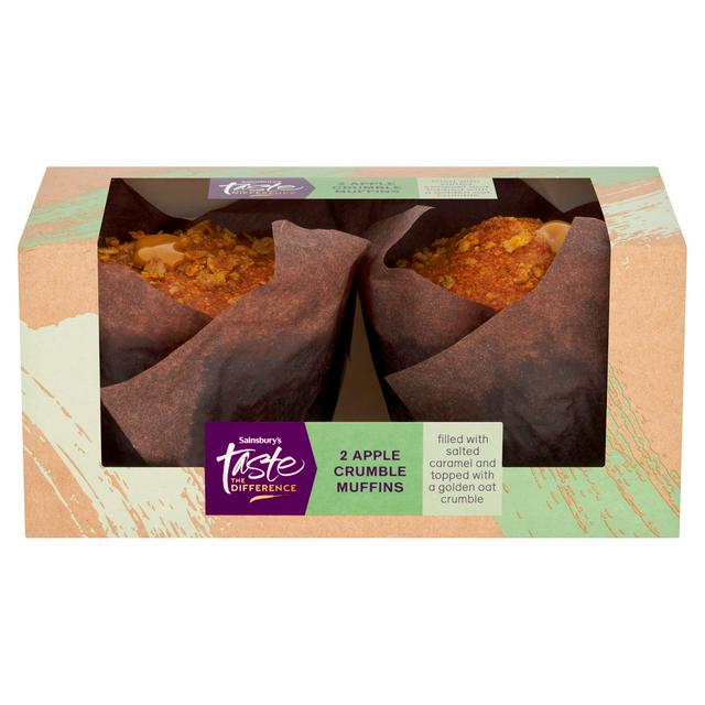 Sainsbury's Apple Crumble Muffins, Taste the Difference x2