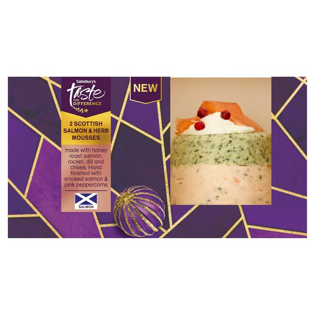 Sainsbury's Scottish Salmon & Herb Mousses, Taste the Difference x2 150g