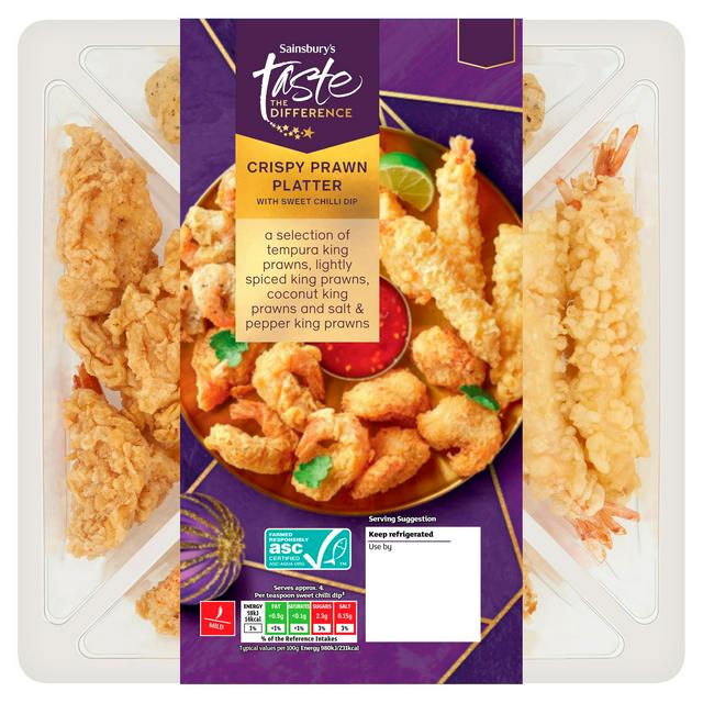 Sainsbury's Coated Prawn Platter with Sweet Chilli Dip, Taste the Difference