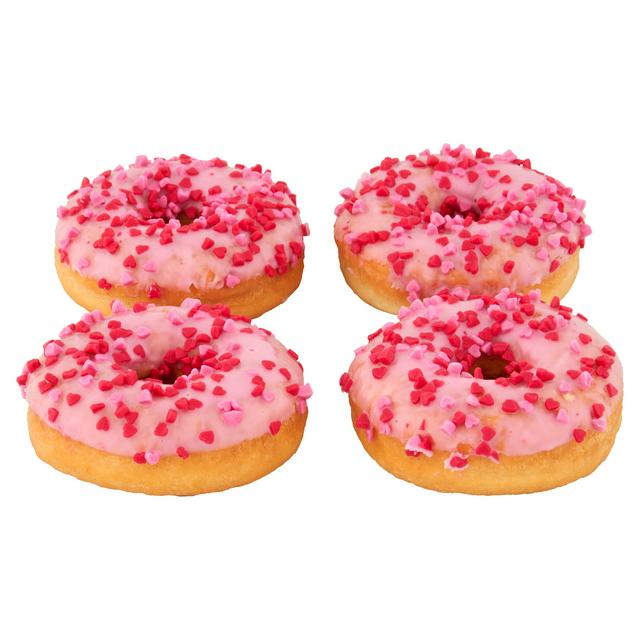 Sainsbury's 4 Donuts About You Valentines Doughnuts