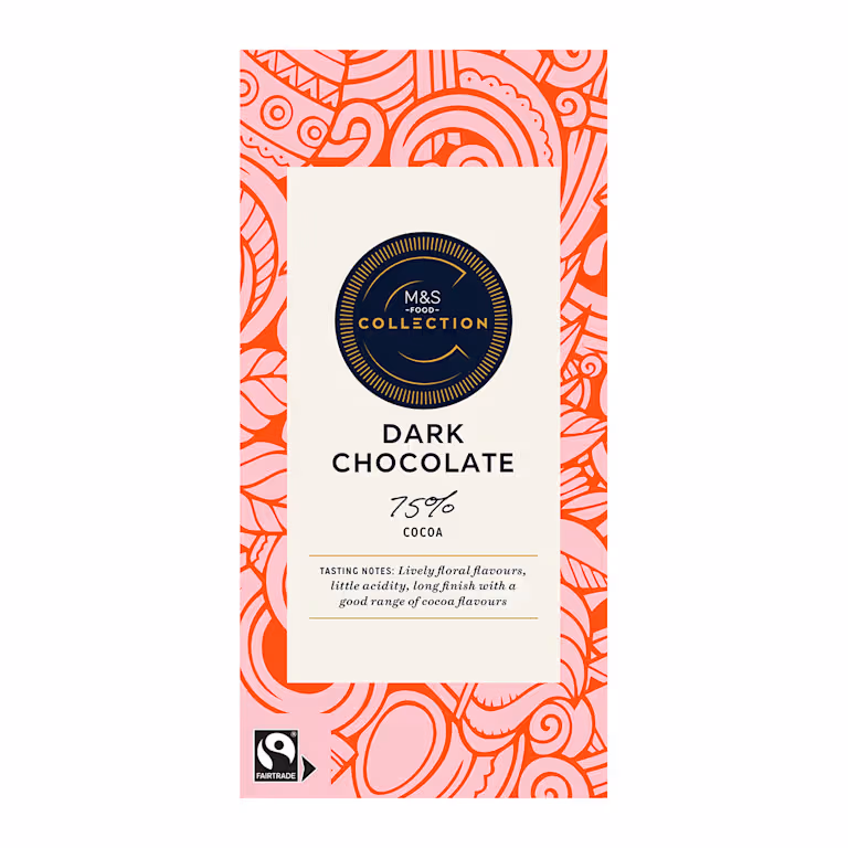 M&S 75% Cocoa Single Origin Dark Chocolate
