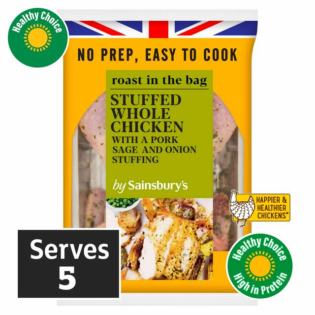 Sainsbury's 1.45kg Roast in the Bag Pork, Sage & Onion Stuffing Whole Chicken