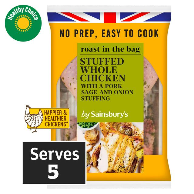 Sainsbury's 1.45kg Roast in the Bag Pork, Sage & Onion Stuffing Whole Chicken