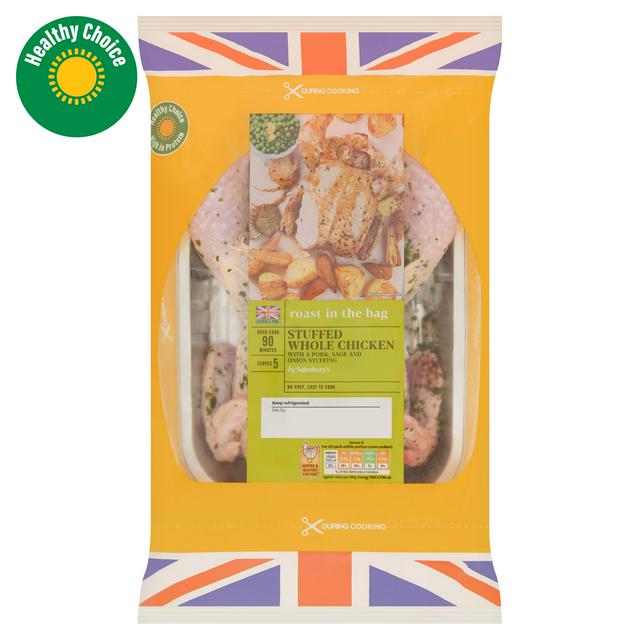 Sainsbury's 1.45kg Roast in the Bag Pork, Sage & Onion Stuffing Whole Chicken