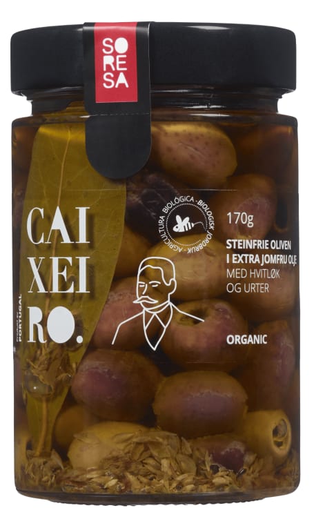 Oliven m/Hvitløk 170g Caixeiro