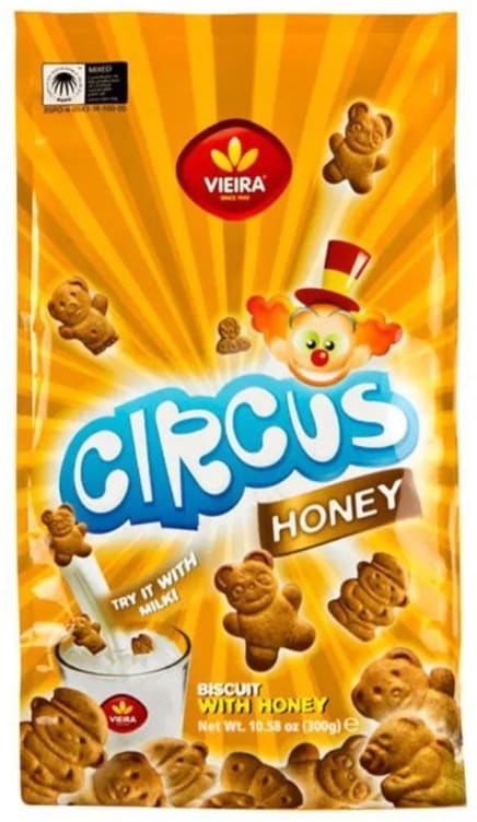 Circus Kjeks Honning 300g Vieira