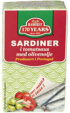 Sardiner i Tomatsaus 124g Ramirez