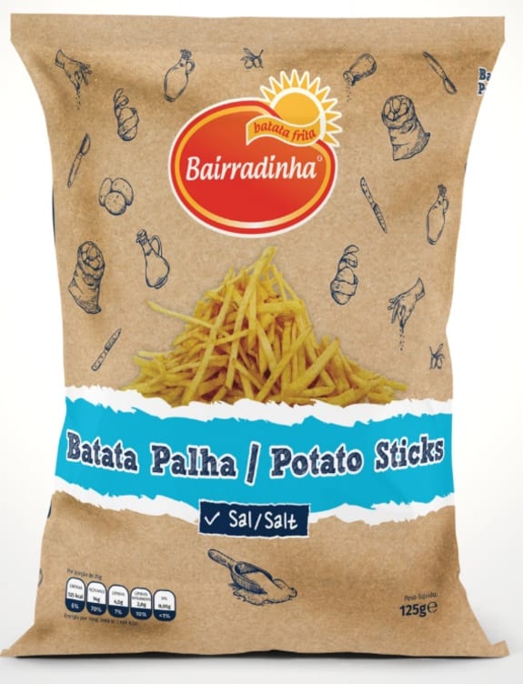 Potet Sticks Salt 125g Bairradinha