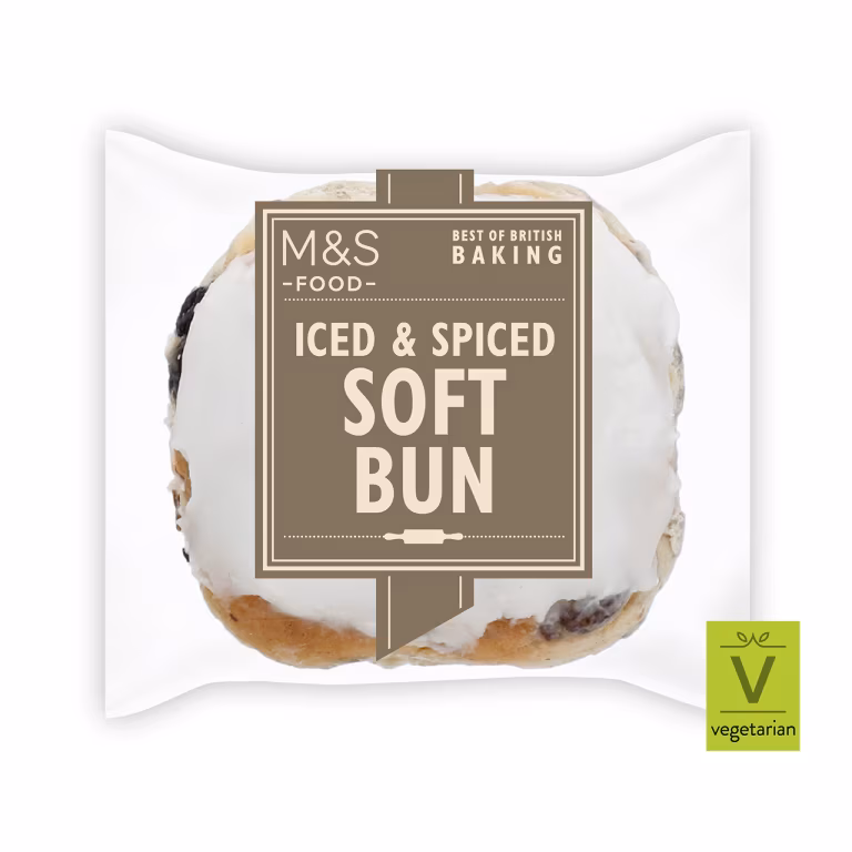 M&S Iced Spiced Soft Bun