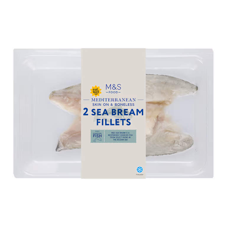 M&S Mediterranean Skin On and Boneless Sea Bream Fillets