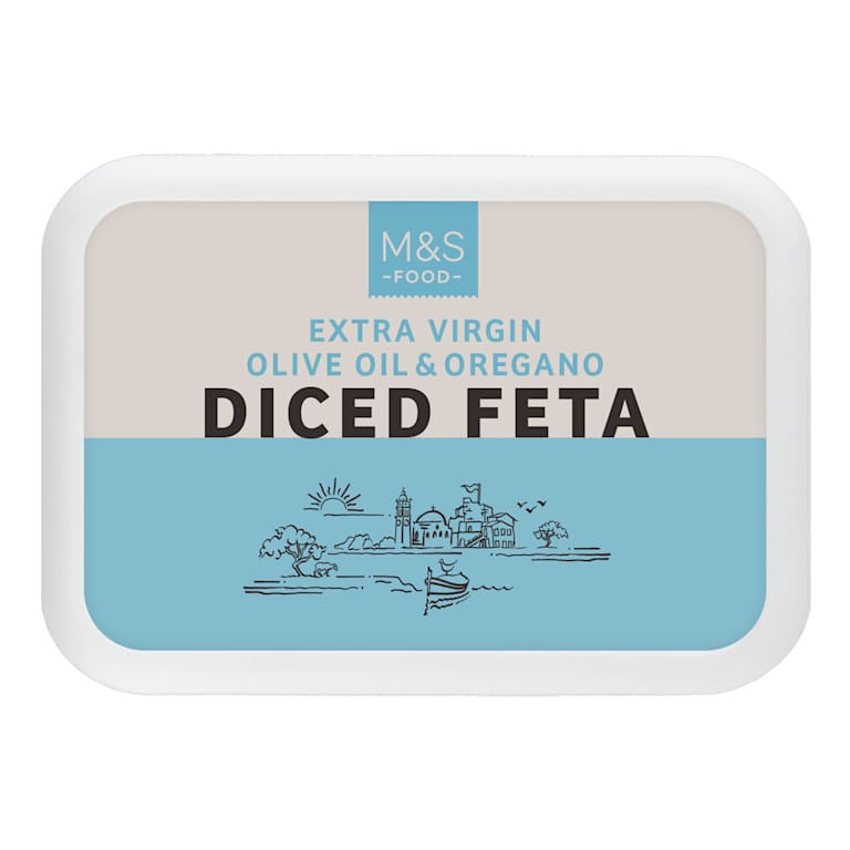 M&S Diced Greek Feta Cheese with Olive Oil and Oregano