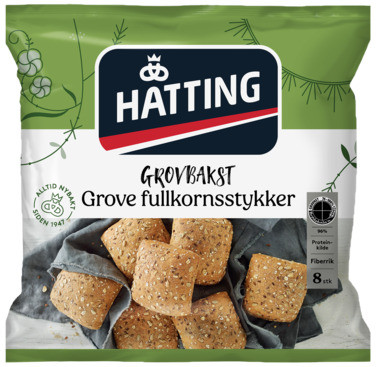 Grove Fullkornstykker 520g Hatting