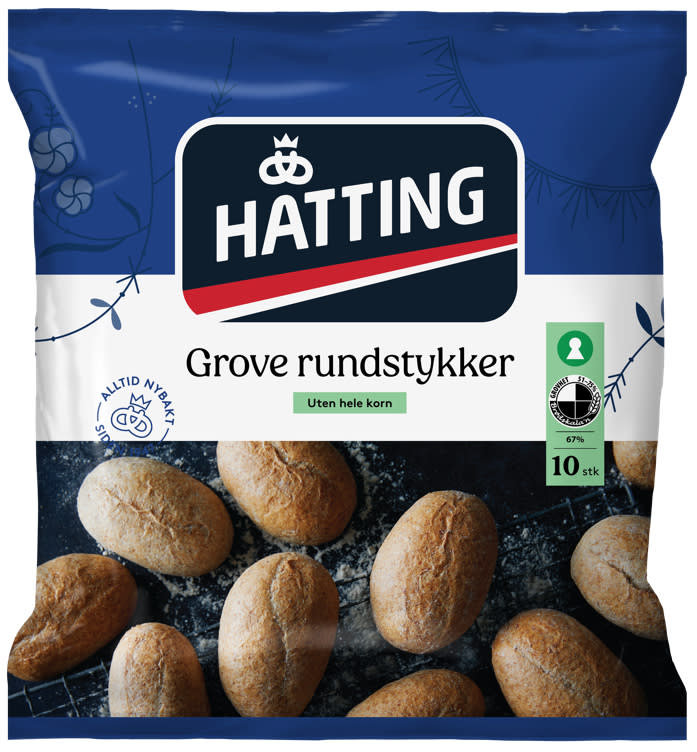 Grove Rundstykker 600g Hatting