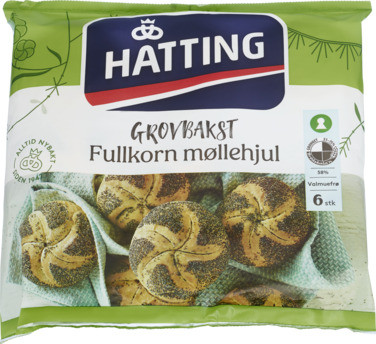 Fullkorn Møllehjul 420g Hatting