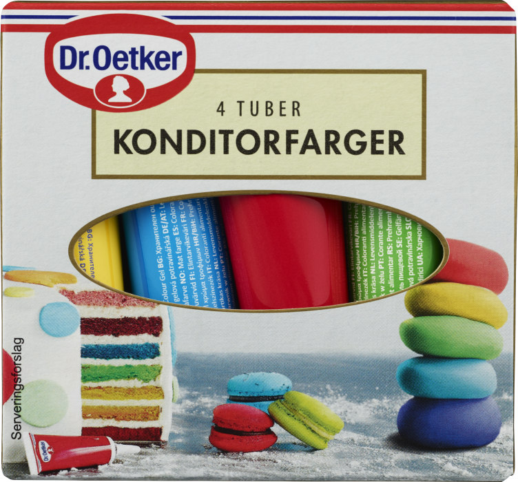 Konditorfarger 4x10g Dr. Oetker