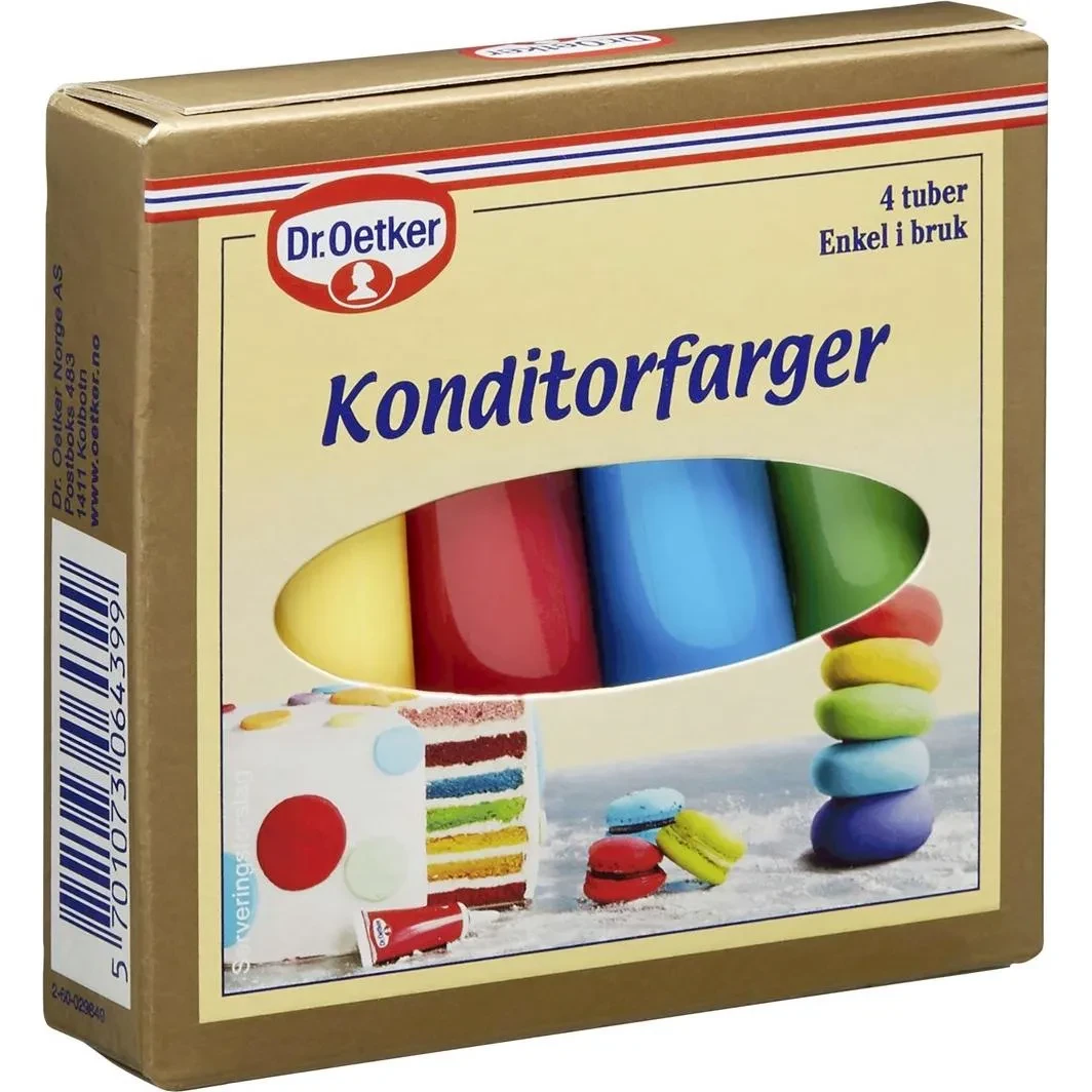 Konditorfarger 4x10g