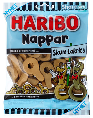 Nappar Skum Lakris 120g Haribo